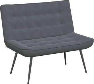 vidaXL Vidaxl - Banco De Terciopelo Gris Oscuro 110x74x84 Cm