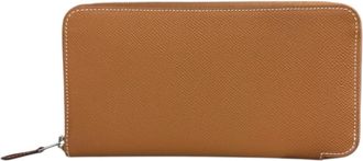 Herm&egrave;s Brown Epsom Leather Long Wallet (Bi-Fold) (Pre-Owned)