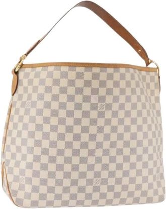 Louis Vuitton Pre-owned Damier Azur Schoudertas - Dames - Vintage Schoudertas - Wit - ONE Size - Leer - Vintage