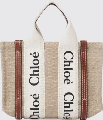 Chlo&eacute; Borsa Woody Chlo&eacute; in canvas di lino