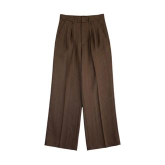 Dondup Eloise Wide Broeken - Dames - Broeken - Bruin - Maat: M Zijde