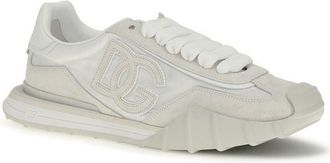 Dolce & Gabbana Mens White Calf Leather Bos Taurus Athletic Sneakers