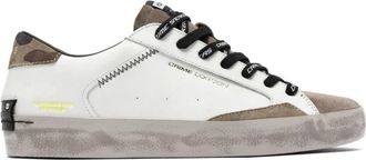 Crime London Sneaker - Heren - Sneakers - Wit - 46 EU - Leer - Schoenen