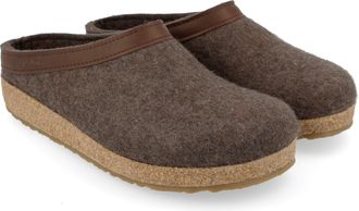 Haflinger TORBEN Womens Felt Clogs Mottled Brown - Size UK 7