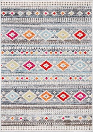 Safavieh Alfombra global de polipropileno gris/blanco, 122 x 183 cm
