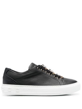 Ferragamo Nadine lace-up sneakers - women - Rubber/Calf Leather/Calf Leather - 11.5 - Black