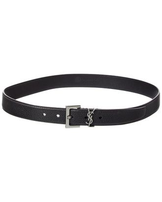 Saint Laurent Cassandre Leather Belt