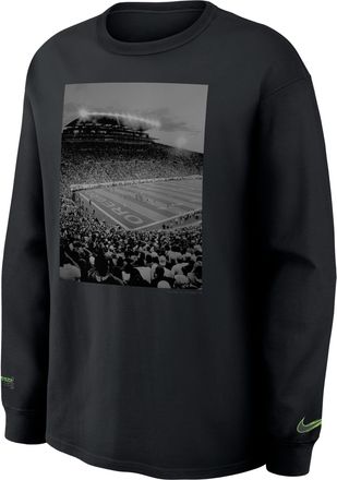 Nike Oregon Legacy Nike Mens College Long-Sleeve T-Shirt in Black | 04T900AUON-RN3
