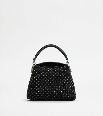 Tod's Tods T Case Tote Messenger Bag in Suede Micro