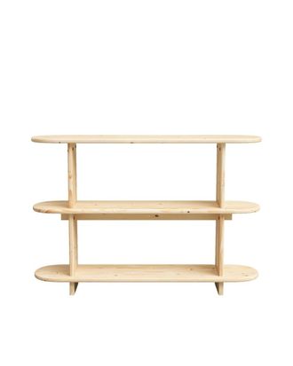 Hannun Librer&iacute;a de madera de abeto en color beige 120 cm