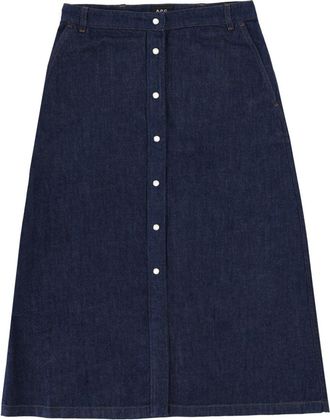A.P.C. Denim Skirt With Buttons