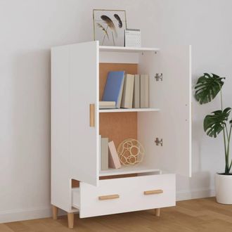 Berkfield Home Highboard White 70x31x115 cm Engineered Wood | Size: 70 x 31 x 115 cm