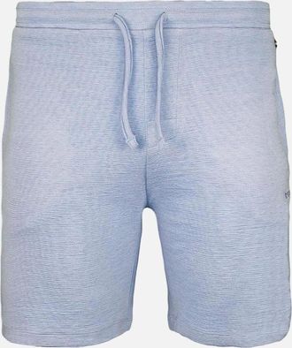 HUGO BOSS Mens BOSS Rib Pyjama Shorts, Light/pastel Blue - Size: 32/33/32