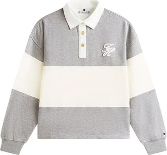 Tommy Hilfiger Polo con logo ricamato - Grigio