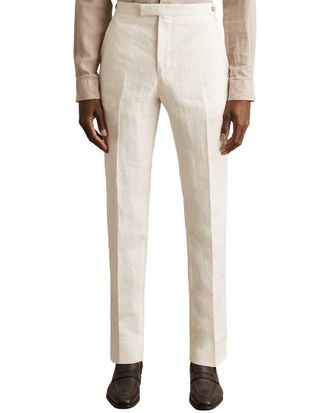Reiss Park Herringbone Linen Trouser