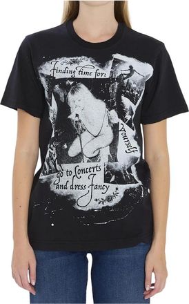 Dolce & Gabbana Graphic Print T-Shirt - Dames - T-shirts - Zwart - M - Tops