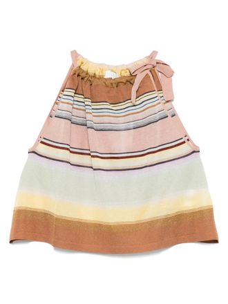 Zimmermann Coco striped halterneck top - women - Polyester/Viscose - 2 - Brown