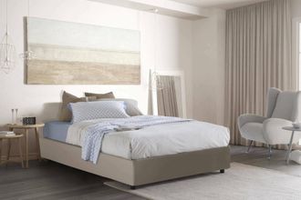 Talamo Italia Talamo Italia - Cama Matrimonial Alessia, Cama Contenedor Con Tapizado En Ecopiel, 100% Made In Italy, Apertura Frontal, Con Colch&oacute;n Cm 140x200 Inclui