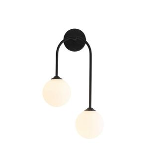 OEM L&aacute;mpara De Pared Decorativa Con Globo De Cristal Y 2 Luces, Ac90-240v, Para Dormitorio, Sala De Estar, Comedor, Luz C&aacute;lida