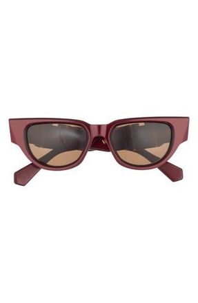 Valentino 51mm Gradient Polarized Cat Eye Sunglasses in Bordeaux Bordeaux Brown at Nordstrom Rack