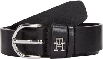 Tommy Hilfiger Womens 2.5 cm Essential Effortless Leather Belt, Black (Black), 35.4 inches