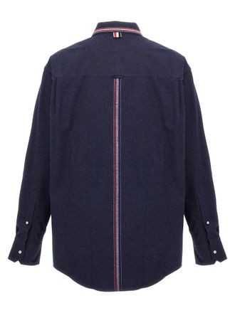 Thom Browne Knit Collar RWB Shirt - Navy