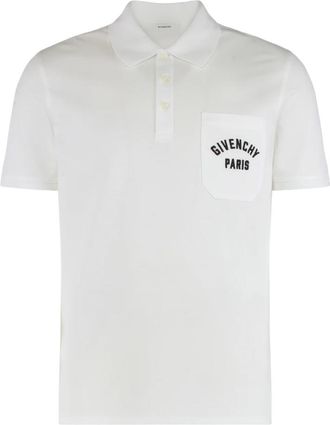 Givenchy Front Pocket Polo - Heren - Polos - Wit - L - Katoen - Tops