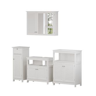 Vicco Conjunto De Muebles De Ba&ntilde;o Riad, Blanco, 4 Piezas, Opci&oacute;n 2