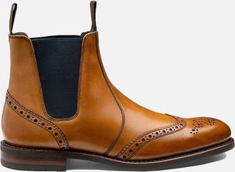 Loake Mens Loake Hoskins T Calf Brogue Chelsea Boot Tan - Brown - Size: 10