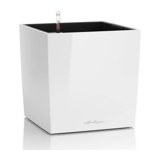 Lechuza Pot De Fleur Lechuza Cube Premium 40 - Kit Complet, Blanc Brillant