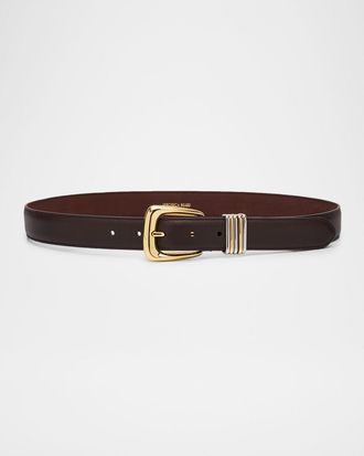 Veronica Beard Arch Leather Belt