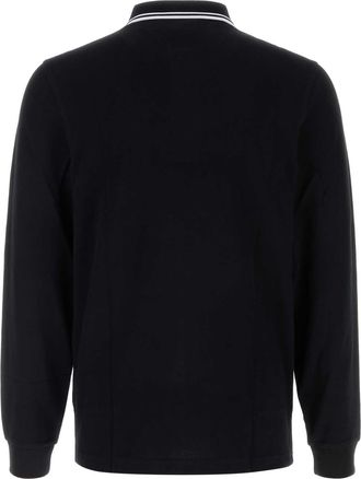 Fred Perry Mens Twin Tipped Polo Shirt Black Cotton