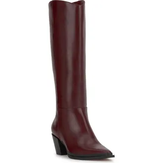 Jessica Simpson Hemmia Pointed Toe Knee High Boot in Dark Granada at Nordstrom Rack, Size 5.5