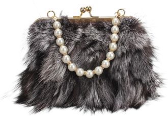 Generic Womens Plush Bags Plush Bag Autumn And Winter Bags Fluffy Messenger For Female Handbag Warm(Color 02)