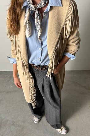 NVLT Eyelash Wrap Coatigan Sweater