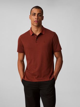 Calvin Klein Poloshirt CALVIN KLEIN SS SUPIMA CHEST EMB POLO, Herren, Gr. XXL, rot (academic rot), Piqu&eacute;, Obermaterial: 100% Baumwolle, unifarben, regular fit norm