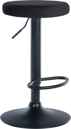 Clp Clp - Taburete De Bar Ponte Tapizado En Terciopelo Negro Negro