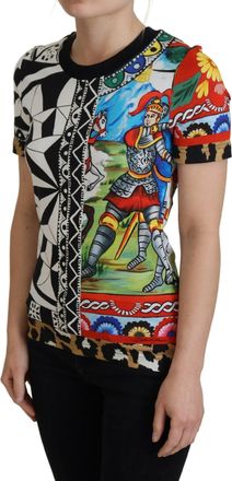 Dolce & Gabbana Multicolor Printed Women Exclusive Shirt Top Cotton