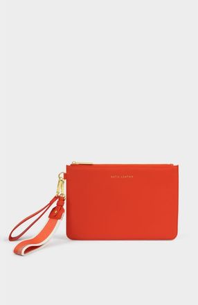 Katie Loxton Hallie Wristlet Pouch in Deep Orange at Nordstrom