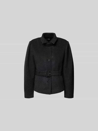 Rotate Oversized Jacke mit Tailleng&uuml;rtel in Dunkelgrau, Gr&ouml;&szlig;e 34