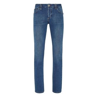 Philipp Plein Heren, Jeans, Blauw, Maat: W30 Denim