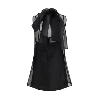 Staud Womens Black Polyester Casual Dress