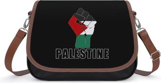 Generic Palestine Palestinian Flag Free Fist Fashion Womens Crossbody Bags Novelty Handbag Shoulder Bag Purse