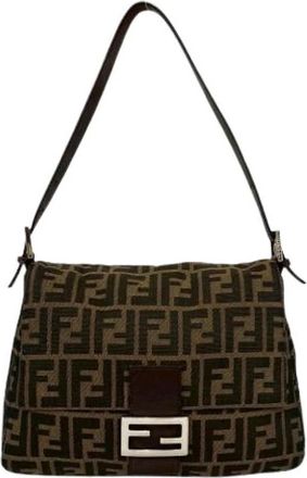 Fendi Pre-owned Vintage Schoudertas - Dames - Vintage Schoudertas - Bruin - ONE Size - Leer - Vintage