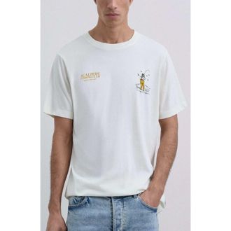 Scalpers Fishing Tee in Cream at Nordstrom, Size Xx-Large Eu