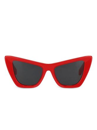 Off-white cat-eye logo-detail sunglasses - unisex - Acetate - One Size - RED