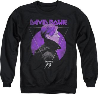 Gildan David Bowie Side Profile 75 Logo Adult Crewneck Sweatshirt