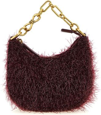 Twinset Tassen, Dames, Rood, ONE Size, Leer, Mini Croissant Handtas