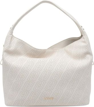 Liu Jo logo-detail perforated tote bag - White