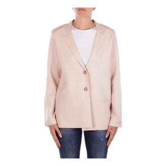 Blugirl Pink Jackets Button Closure Two Side Pockets